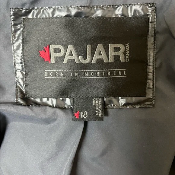 Pajar VIKTORIA GIRLS' PUFFER JACKET-Graphite, size 18 - Picture 4 of 6